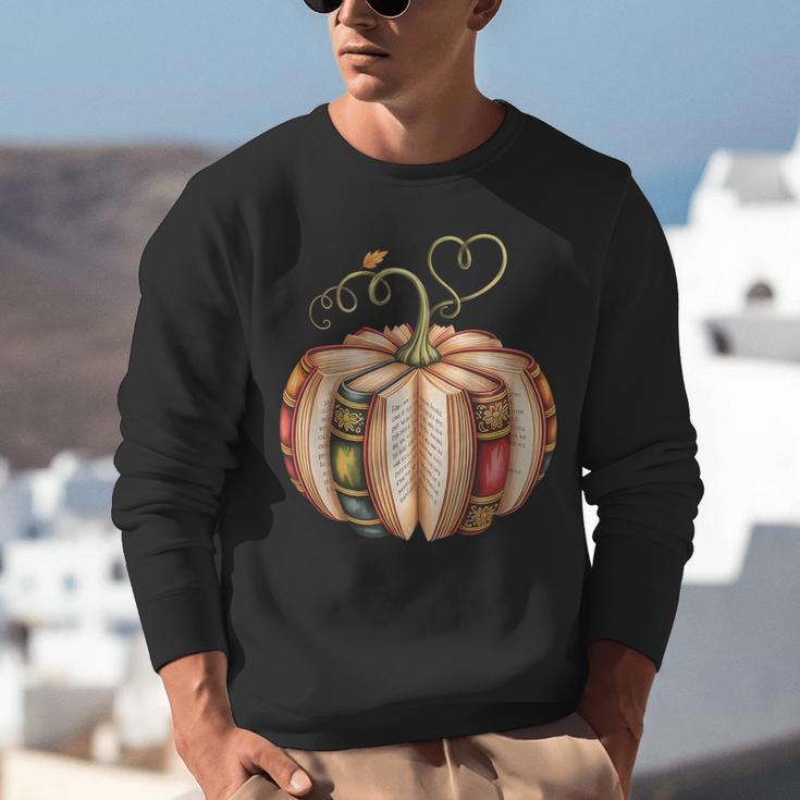 Fall Book Pumpkin Fall Librarians Bookworm Teachers Students Unisex Sweatshirt, funny gift Fall Book Pumpkin Fall Librarians Bookworm Teachers Students Unisex Sweatshirt, funny gift