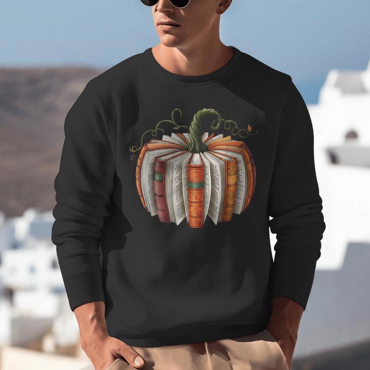 Fall Book Pumpkin Retro Reading Halloween Teacher Librarian Unisex Sweatshirt, funny gift Fall Book Pumpkin Retro Reading Halloween Teacher Librarian Unisex Sweatshirt, funny gift
