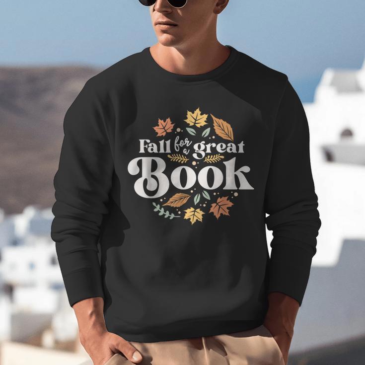 Fall For A Great Book Reading Librarian Autumn Teacher Unisex Sweatshirt, funny gift Fall For A Great Book Reading Librarian Autumn Teacher Unisex Sweatshirt, funny gift