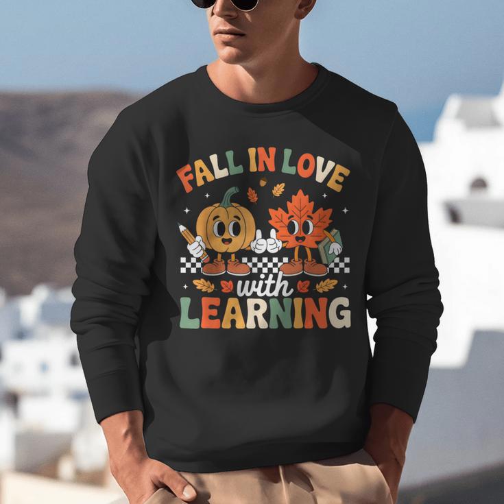 Fall In Love With Learning Shirt Autumn Thanksgiving Teacher Unisex Sweatshirt, funny gift Fall In Love With Learning Shirt Autumn Thanksgiving Teacher Unisex Sweatshirt, funny gift