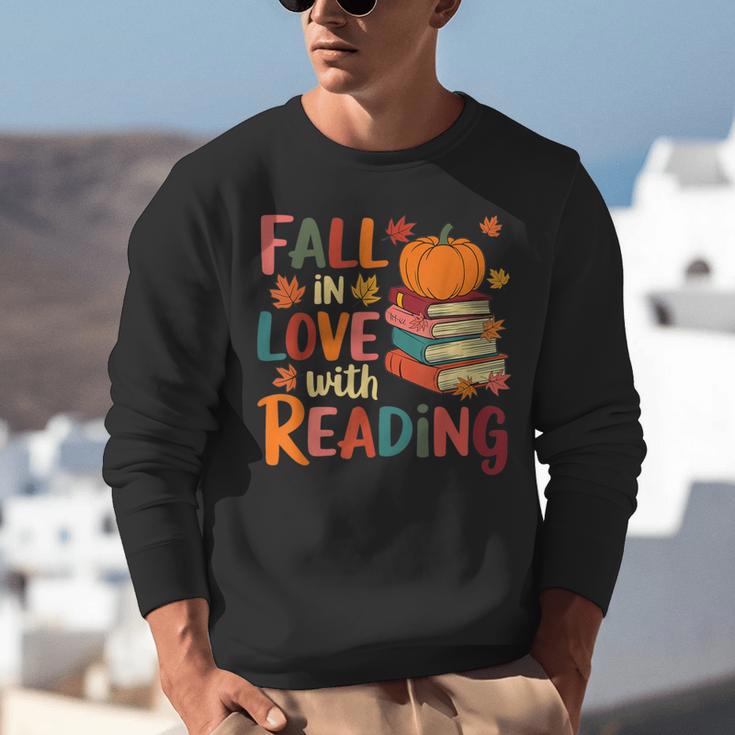 Fall In Love With Reading Autumn Thanksgiving Shirt Teacher Unisex Sweatshirt, funny gift Fall In Love With Reading Autumn Thanksgiving Shirt Teacher Unisex Sweatshirt, funny gift
