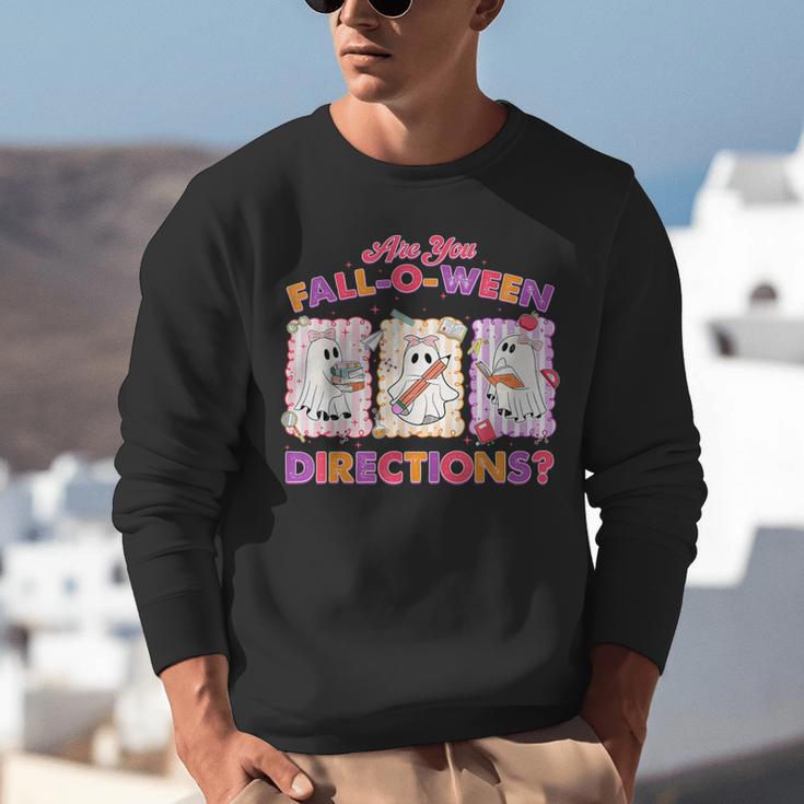 Are You Fall-O-Ween Directions Halloween Teacher Ghost Unisex Sweatshirt, funny gift Are You Fall-O-Ween Directions Halloween Teacher Ghost Unisex Sweatshirt, funny gift