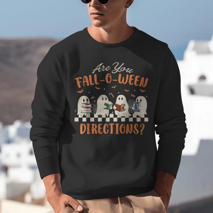 Are You Fall-O-Ween Directions Halloween TeacherGhost Book Unisex Sweatshirt, funny gift Are You Fall-O-Ween Directions Halloween TeacherGhost Book Unisex Sweatshirt, funny gift