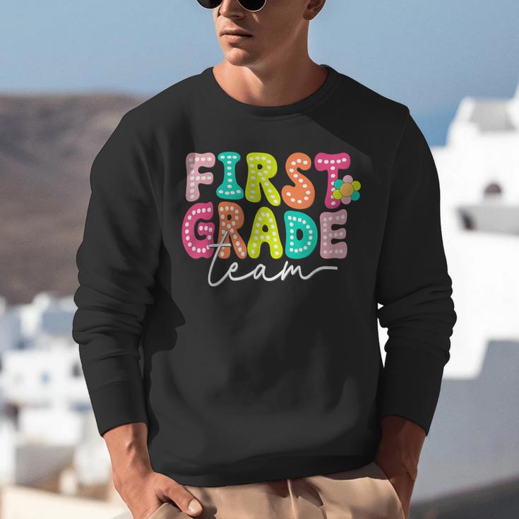 First Grade Team Teacher Back To School 1st Grade Squad Kids Unisex Sweatshirt, First Grade Teacher Sweatshirts, funny gift First Grade Team Teacher Back To School 1st Grade Squad Kids Unisex Sweatshirt, First Grade Teacher Sweatshirts, funny gift