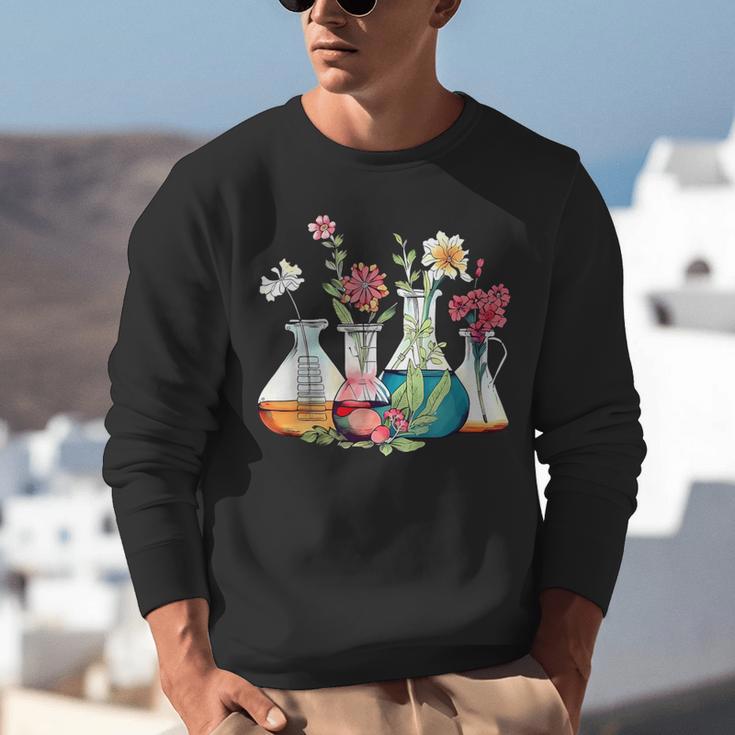 Floral Beakers Chemistry Lab Teacher Unisex Sweatshirt, funny gift Floral Beakers Chemistry Lab Teacher Unisex Sweatshirt, funny gift