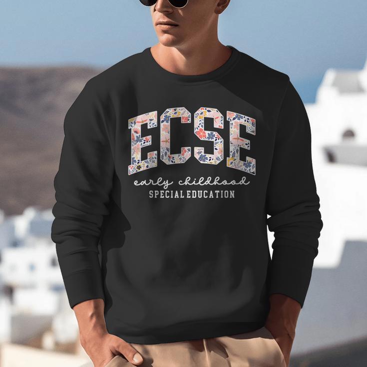 Floral ECSE Early Childhood Special Education SPED Teacher Unisex Sweatshirt, funny gift Floral ECSE Early Childhood Special Education SPED Teacher Unisex Sweatshirt, funny gift