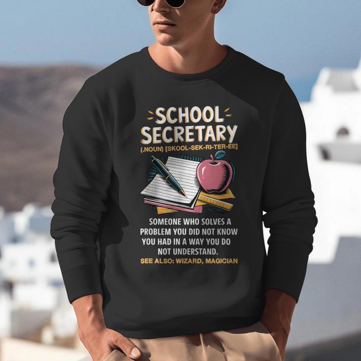 Front Office Teacher Admin Meaning School Secretary Unisex Sweatshirt, funny gift