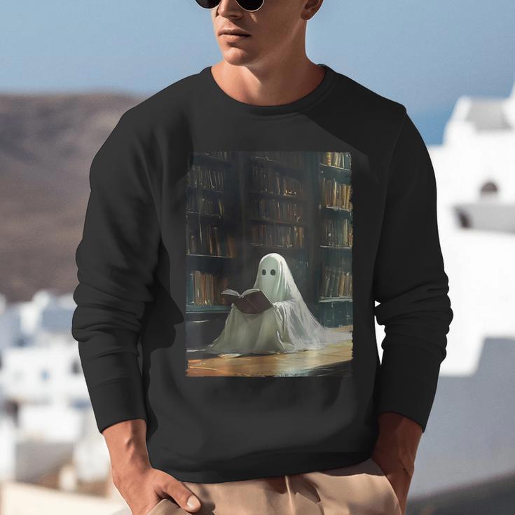 Ghost Library Halloween Book Reading Books Lover Teacher Unisex Sweatshirt, funny gift Ghost Library Halloween Book Reading Books Lover Teacher Unisex Sweatshirt, funny gift