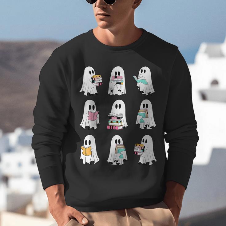 Ghost Reading Books Spooky Librarian Teacher Women Unisex Sweatshirt, funny gift Ghost Reading Books Spooky Librarian Teacher Women Unisex Sweatshirt, funny gift