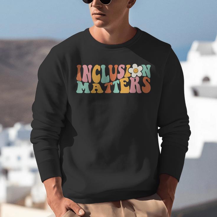 Gnoovy Vintage Inclusion Matters Special Education Teacher Unisex Sweatshirt, funny gift Gnoovy Vintage Inclusion Matters Special Education Teacher Unisex Sweatshirt, funny gift