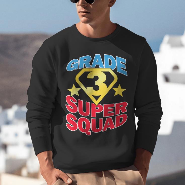 Grade 3 Super Squad Superhero Teacher Team Men Women Girls Kids Unisex Sweatshirt, Super Teacher Sweatshirts, funny gift