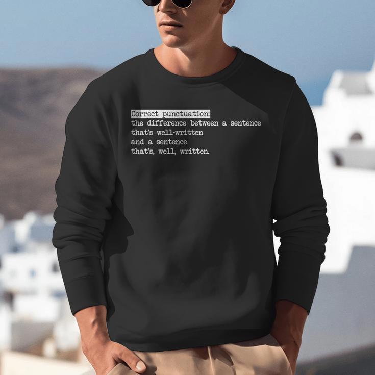 Grammar Teacher And Punny Punctuation Unisex Sweatshirt, funny gift Grammar Teacher And Punny Punctuation Unisex Sweatshirt, funny gift