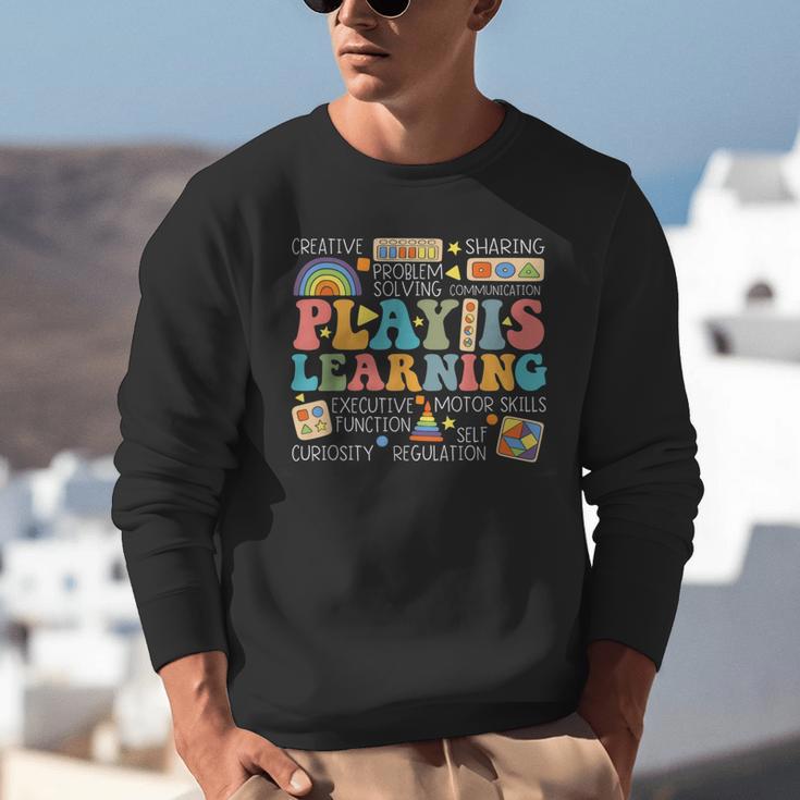 Groovy Play Is Learning Kindergarten Teacher Appreciation Unisex Sweatshirt, Groovy Teacher Sweatshirts, funny gift Groovy Play Is Learning Kindergarten Teacher Appreciation Unisex Sweatshirt, Groovy Teacher Sweatshirts, funny gift