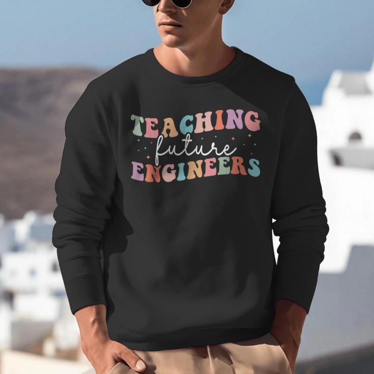 Groovy Teaching Future Engineers Teacher Engineering School Men Women Unisex Sweatshirt, Future Teacher Sweatshirts, Groovy Teacher Sweatshirts, funny gift