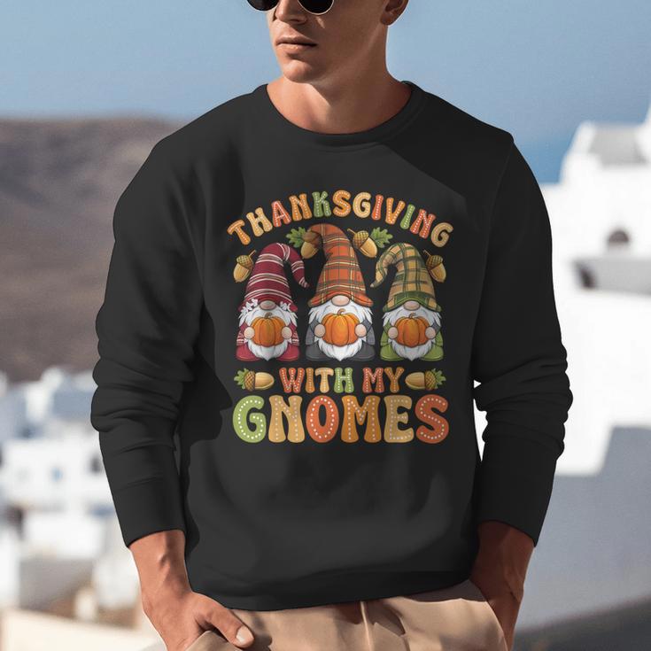 Groovy Thanksgiving With My Gnomie Women Teacher Fall Gnome Unisex Sweatshirt, Groovy Teacher Sweatshirts, funny gift Groovy Thanksgiving With My Gnomie Women Teacher Fall Gnome Unisex Sweatshirt, Groovy Teacher Sweatshirts, funny gift
