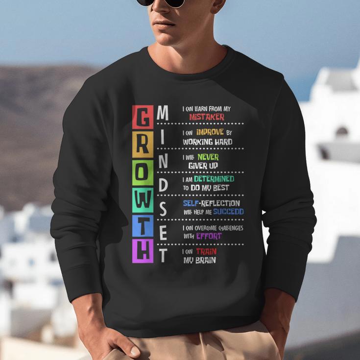 Growth Mindset Positive Motivational Classroom Teacher Learn Unisex Sweatshirt, funny gift Growth Mindset Positive Motivational Classroom Teacher Learn Unisex Sweatshirt, funny gift