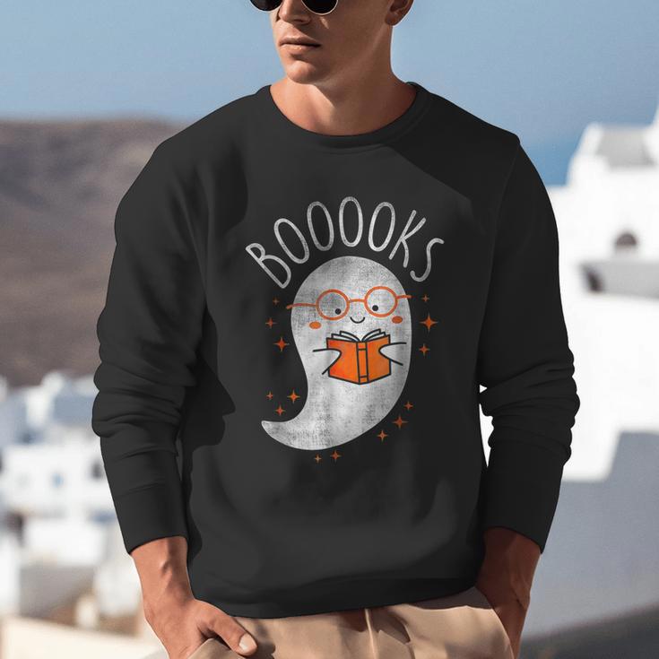 Halloween Cute Ghost Book Reading Teacher Unisex Sweatshirt, funny gift Halloween Cute Ghost Book Reading Teacher Unisex Sweatshirt, funny gift