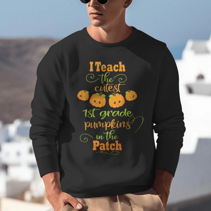 Halloween Cutest Pumpkins First Grade Teacher Unisex Sweatshirt, First Grade Teacher Sweatshirts, funny gift Halloween Cutest Pumpkins First Grade Teacher Unisex Sweatshirt, First Grade Teacher Sweatshirts, funny gift
