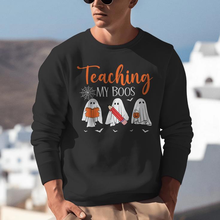 Halloween Ghost Teachers Teaching My Boos Costume Women Men Unisex Sweatshirt, funny gift Halloween Ghost Teachers Teaching My Boos Costume Women Men Unisex Sweatshirt, funny gift
