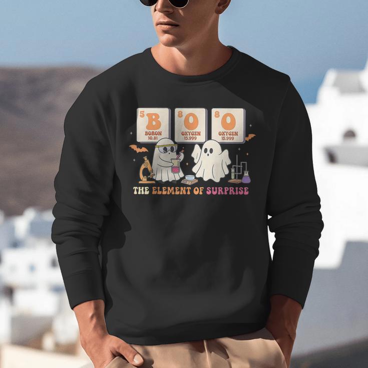 Halloween Science Teacher Boo Ghost The Element Of Surprise Unisex Sweatshirt, Science Teacher Sweatshirts, funny gift Halloween Science Teacher Boo Ghost The Element Of Surprise Unisex Sweatshirt, Science Teacher Sweatshirts, funny gift