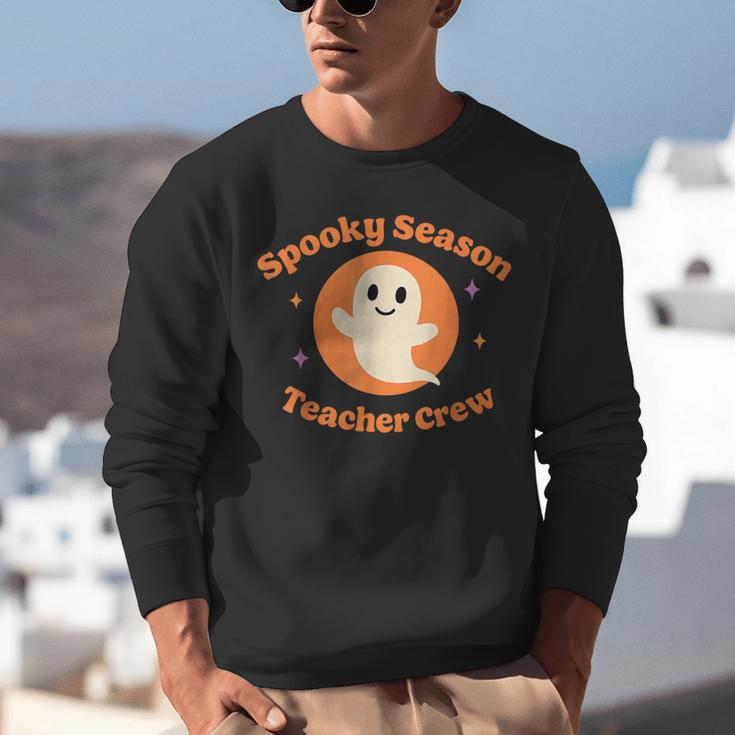 Halloween Teacher Crew Spooky Season Retro Ghost Unisex Sweatshirt, funny gift Halloween Teacher Crew Spooky Season Retro Ghost Unisex Sweatshirt, funny gift