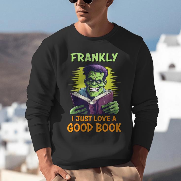 Halloween Teacher Librarian Frankenstein Reading Books Unisex Sweatshirt, funny gift