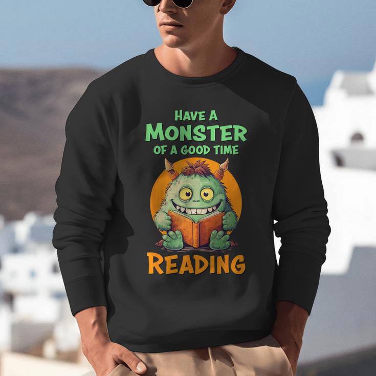 Halloween Teacher Librarian Monster Reading Books Men Women Kids Unisex Sweatshirt, funny gift Halloween Teacher Librarian Monster Reading Books Men Women Kids Unisex Sweatshirt, funny gift