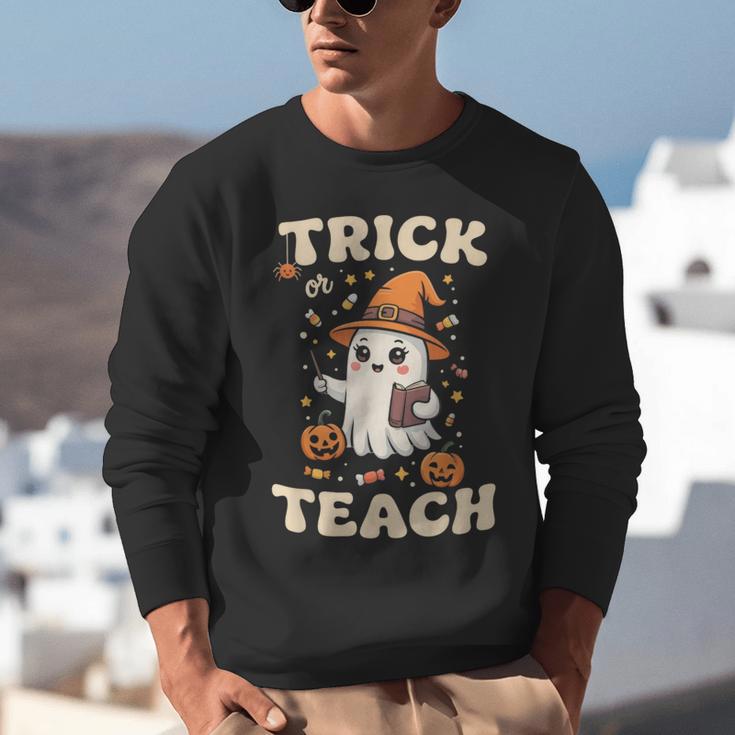 Halloween Teacher Shirts Women School Trick Or Teach Groovy Unisex Sweatshirt, Groovy Teacher Sweatshirts, funny gift Halloween Teacher Shirts Women School Trick Or Teach Groovy Unisex Sweatshirt, Groovy Teacher Sweatshirts, funny gift