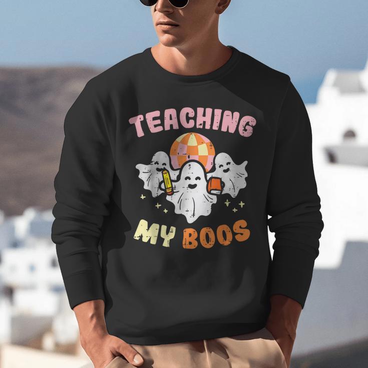 Halloween Teacher Teaching My Boos Costume Teacher Men Women Unisex Sweatshirt, funny gift