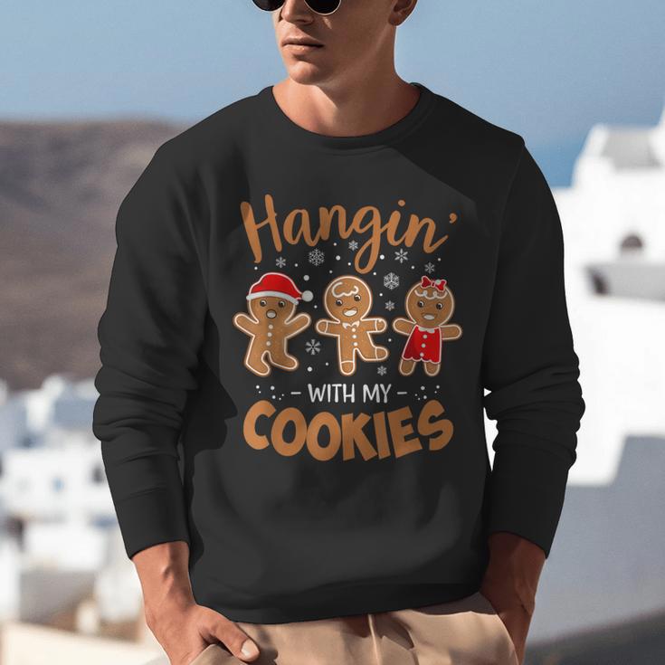 Hangin With My Cookies Gingerbread Women Christmas Teacher Unisex Sweatshirt, funny gift Hangin With My Cookies Gingerbread Women Christmas Teacher Unisex Sweatshirt, funny gift