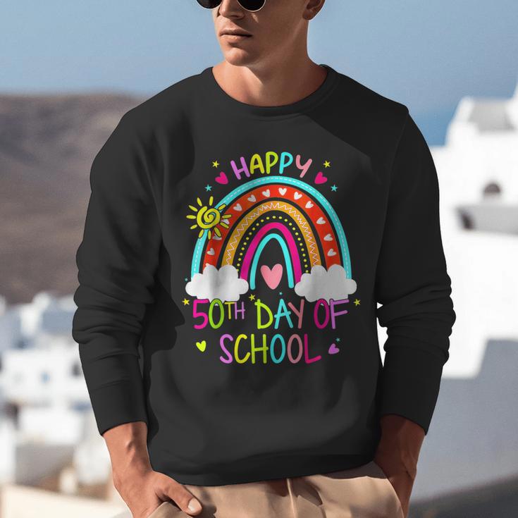 Happy 50th Days Of School Rainbow Teacher 50 Days Smarter Unisex Sweatshirt, funny gift Happy 50th Days Of School Rainbow Teacher 50 Days Smarter Unisex Sweatshirt, funny gift