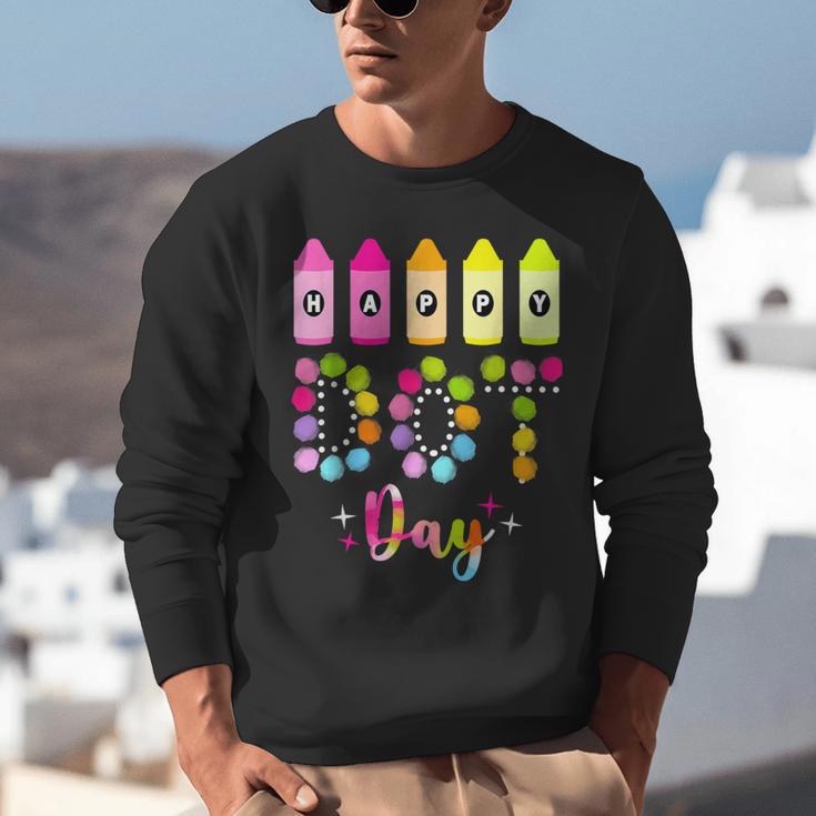 Happy Dot Day 2025 Teacher Kids Girls Colorful Polka Dot Day Unisex Sweatshirt, funny gift Happy Dot Day 2025 Teacher Kids Girls Colorful Polka Dot Day Unisex Sweatshirt, funny gift