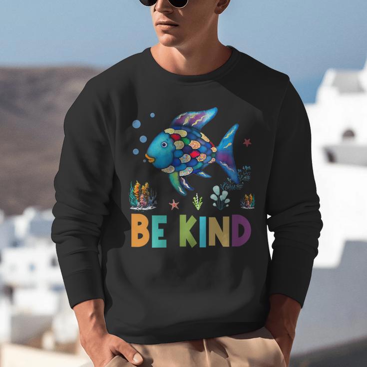 Happy First Day Of School Fish Rainbows Teacher Be Kind Unisex Sweatshirt, funny gift Happy First Day Of School Fish Rainbows Teacher Be Kind Unisex Sweatshirt, funny gift