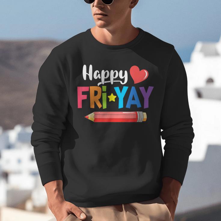 Happy Fri-Yay Friday Lovers Fun Teacher Life Weekend Unisex Sweatshirt, funny gift Happy Fri-Yay Friday Lovers Fun Teacher Life Weekend Unisex Sweatshirt, funny gift
