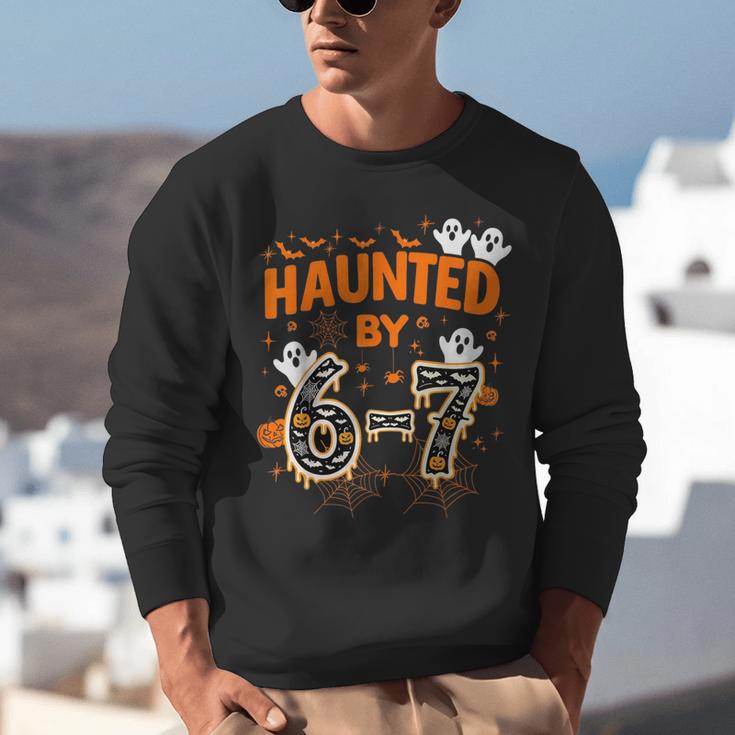 Haunted By 6-7 Halloween Math Teacher Joke Unisex Sweatshirt, funny gift Haunted By 6-7 Halloween Math Teacher Joke Unisex Sweatshirt, funny gift