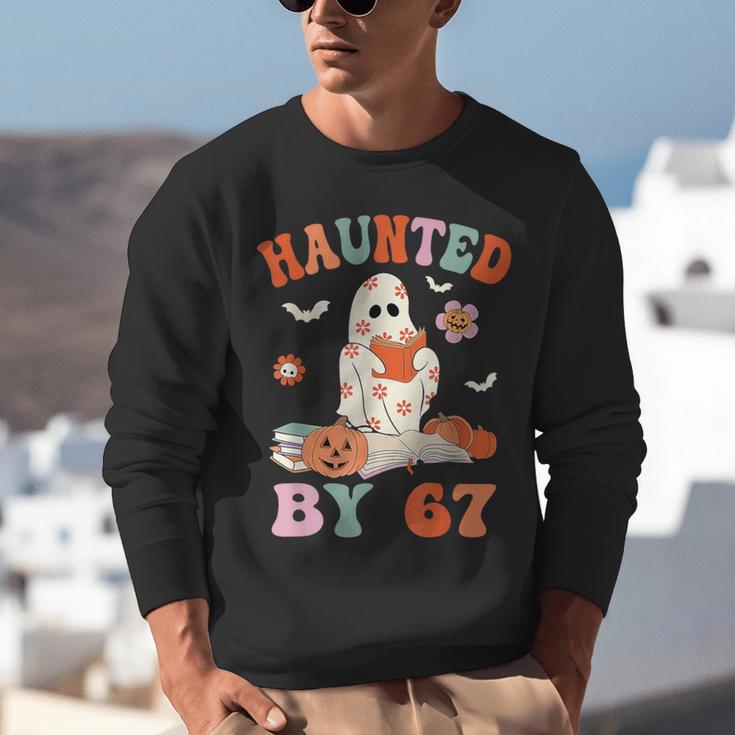 Haunted By 67 Boo Ghost Teacher 6 7 Halloween Costume Unisex Sweatshirt, funny gift