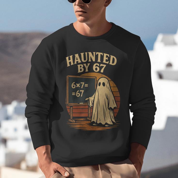 Haunted By 67 Ghost Math Joke Student Halloween Nerd Teacher Unisex Sweatshirt, funny gift Haunted By 67 Ghost Math Joke Student Halloween Nerd Teacher Unisex Sweatshirt, funny gift