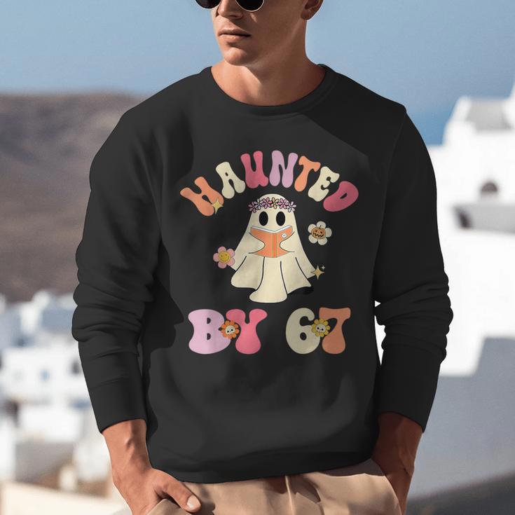 Haunted By 67 Meme Six Seven 6 7 Halloween Teachers Unisex Sweatshirt, funny gift Haunted By 67 Meme Six Seven 6 7 Halloween Teachers Unisex Sweatshirt, funny gift