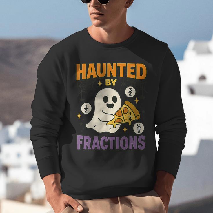 Haunted By Fractions Math Halloween Teacher Unisex Sweatshirt, funny gift