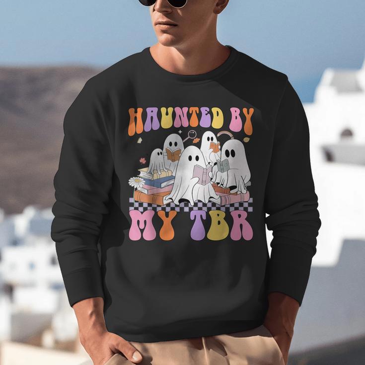 Haunted By My TBR Cute Ghosts Book Reading Teacher Halloween Unisex Sweatshirt, funny gift