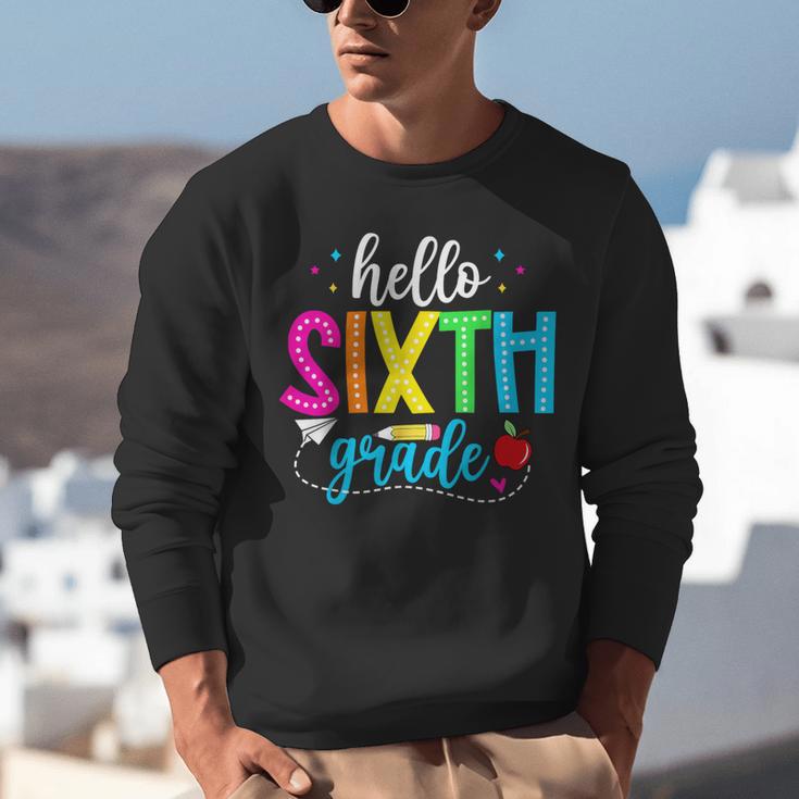 Hello Sixth Grade Cute Back To School 6th Grade Teacher Kids Unisex Sweatshirt, funny gift Hello Sixth Grade Cute Back To School 6th Grade Teacher Kids Unisex Sweatshirt, funny gift