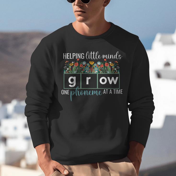 Helping Little Minds Grow One Phoneme At A Time Teacher Unisex Sweatshirt, funny gift Helping Little Minds Grow One Phoneme At A Time Teacher Unisex Sweatshirt, funny gift