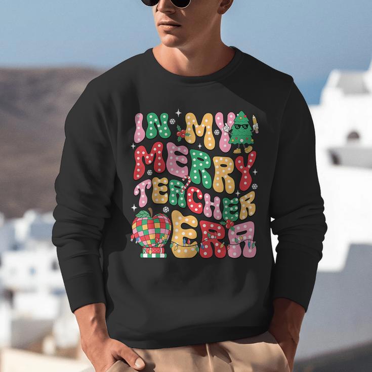 In My Holly Xmas Jolly Teacher Era Teacher Vibes Christmas Unisex Sweatshirt, funny gift