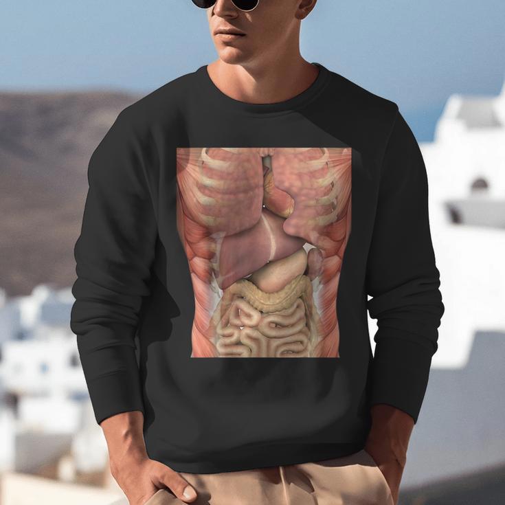 Human Muscles Organs Scary Anatomy Teacher Halloween Costume Unisex Sweatshirt, funny gift