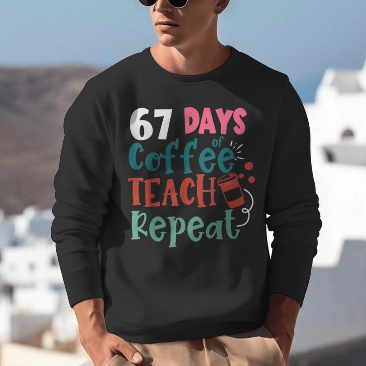Humor Meme 67 Days Of School Coffee Lover Educator Teacher Unisex Sweatshirt, funny gift Humor Meme 67 Days Of School Coffee Lover Educator Teacher Unisex Sweatshirt, funny gift