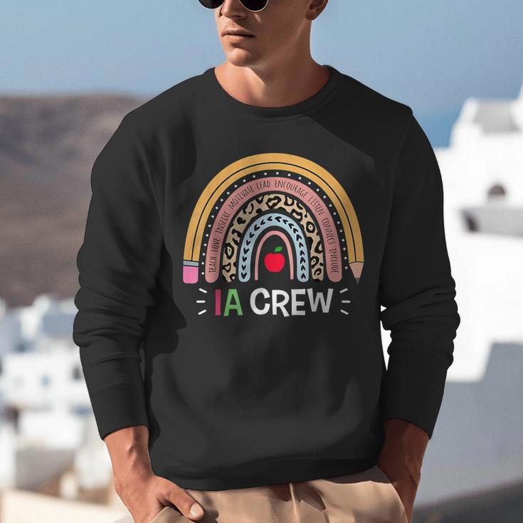 IA Crew Instructional Assistant Rainbow Teachers Aide Unisex Sweatshirt, funny gift IA Crew Instructional Assistant Rainbow Teachers Aide Unisex Sweatshirt, funny gift