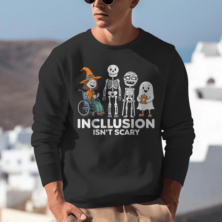 Inclusion Isn't Scary SLP Halloween Costume Sped Teacher Unisex Sweatshirt, funny gift Inclusion Isn't Scary SLP Halloween Costume Sped Teacher Unisex Sweatshirt, funny gift