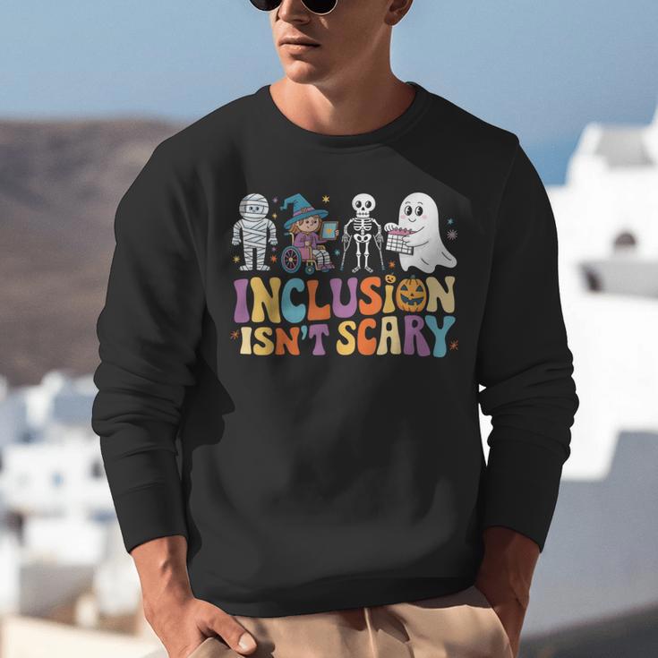 Inclusion Isn't Scary SLP Halloween Sped Teacher Unisex Sweatshirt, funny gift Inclusion Isn't Scary SLP Halloween Sped Teacher Unisex Sweatshirt, funny gift