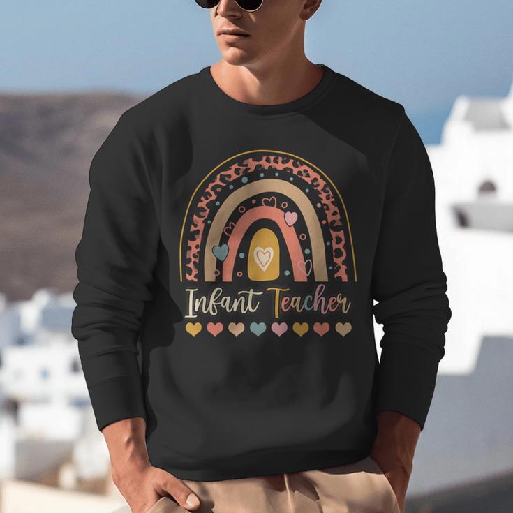 Infant Teacher Leopard Boho Rainbow Appreciation Unisex Sweatshirt, funny gift
