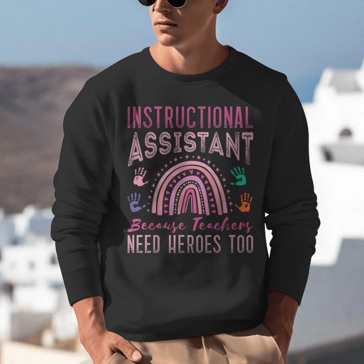 Instructional Assistant Because Teacher Need Hero Learning Unisex Sweatshirt, funny gift Instructional Assistant Because Teacher Need Hero Learning Unisex Sweatshirt, funny gift
